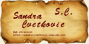 Sandra Cvetković vizit kartica